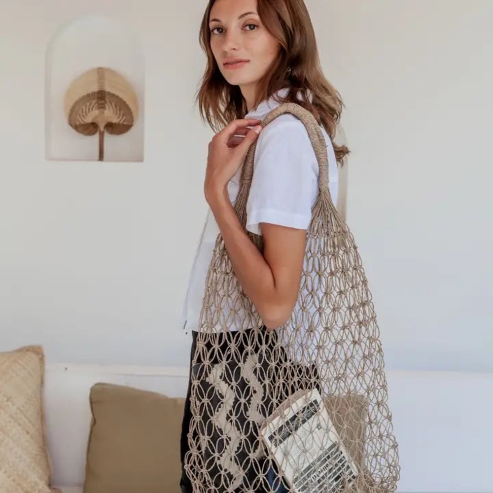 FRANKI NATURAL NET MARKET TOTE